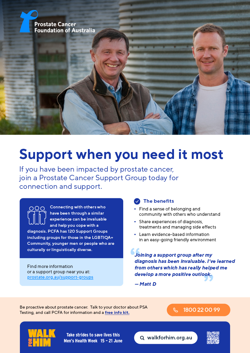 Prostate Cancer Support Group Poster